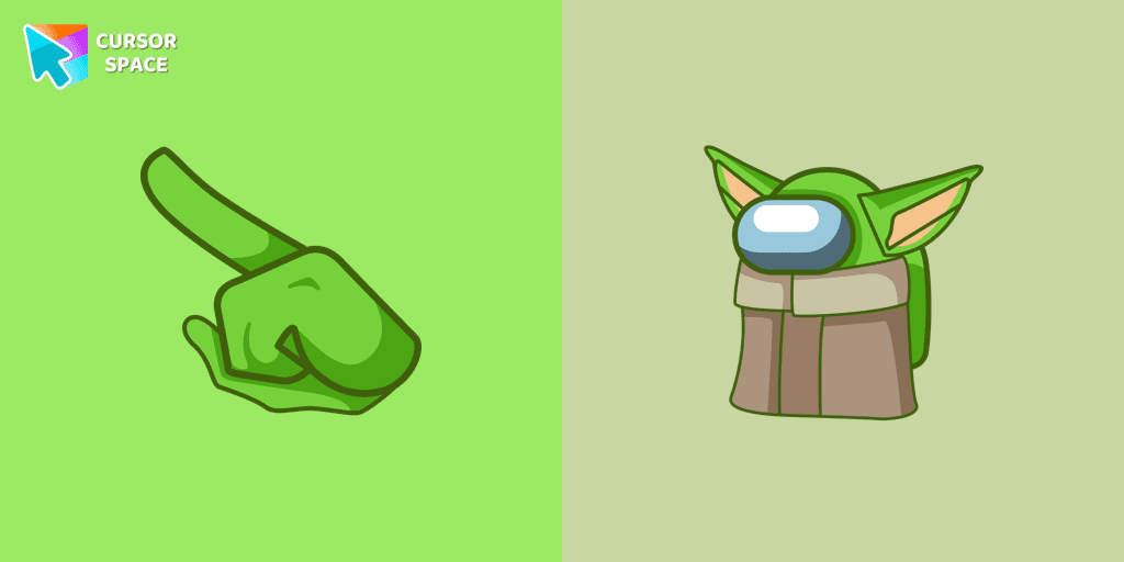 Among Us Baby Yoda Character cursor cursor pack